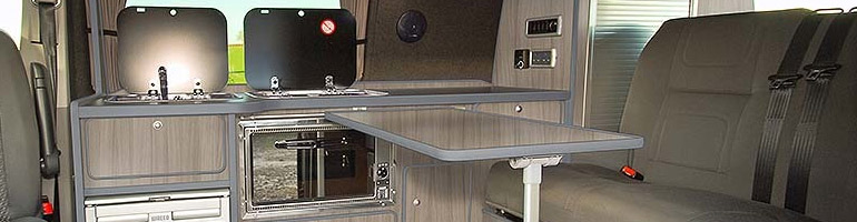 Van Conversion kit, including premade kits for heaters, hobs and sinks